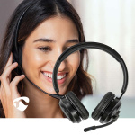 Nedis PC headset | On-Ear | Stereo | Bluetooth | Vikbara Mikrofon | Svart Nedis PC headset | On-Ear | Stereo | Bluetooth | Vikbara Mikrofon | Svart