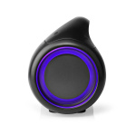 Nedis Bluetooth® Party Boombox | 9.5 timmar | 2.1 | 120 W | Uppspelning av media: AUX / USB | IPX5 | Synkroniseringsbar | Bärhandtag | Festljus | Svart