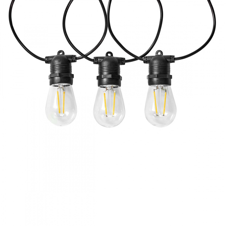 Nedis SmartLife Dekorativa Lampor | Festljus | Wi-Fi | Varm Vit | 10 LED\'s | 9.00 m | Android™ | Glödlampediameter: 45 mm Nedis SmartLife Dekorativa Lampor | Festljus | Wi-Fi | Varm Vit | 10 LED\'s | 9.00 m | Android™ | Glödlampediameter: 45 mm