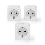 Nedis SmartLife Smart Plug | IP21 | Strömmätare | 3680 W | Type F (CEE 7/7) | 0 - 55 °C | Android™ / IOS | Vit | 3 st