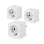 Nedis SmartLife Smart Plug | IP21 | Strömmätare | 3680 W | Type F (CEE 7/7) | 0 - 55 °C | Android™ / IOS | Vit | 3 st