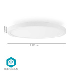 Nedis SmartLife Taklampa | RGB / Varm till cool vit | Rund | Diameter: 290 mm | 1800 lm | 2700 - 6500 K | IP20 | Energiklass: F | Android™ / IOS Nedis SmartLife Taklampa | RGB / Varm till cool vit | Rund | Diameter: 290 mm | 1800 lm | 2700 - 6500 K | IP20 | Energiklass: F | Android™ / IOS