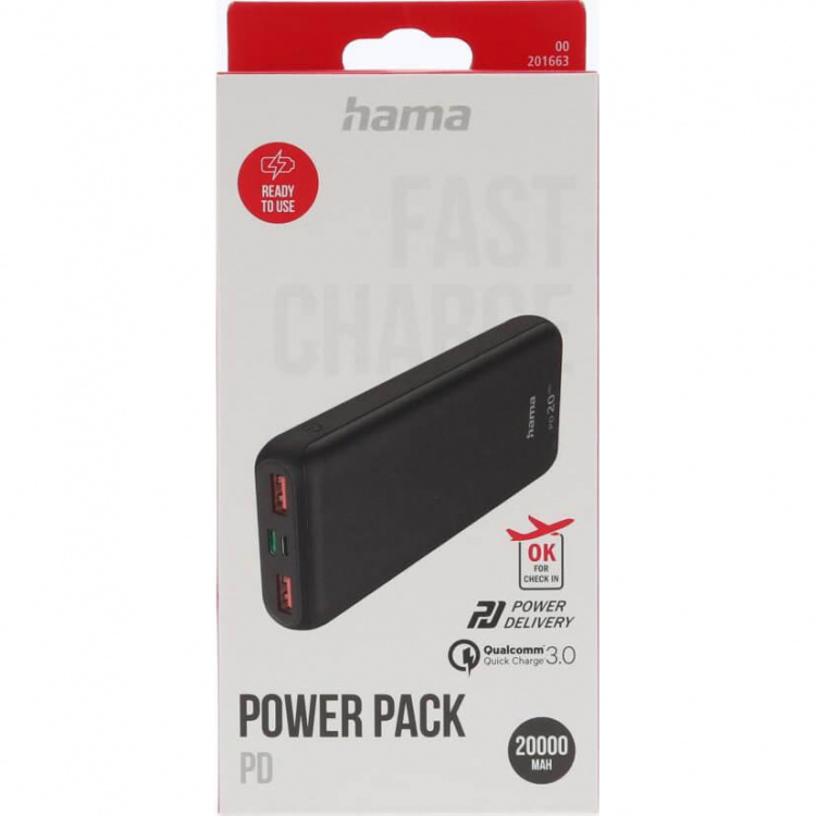 Hama Powerbank PD 20000mAh Anthracite Hama Powerbank PD 20000mAh Anthracite