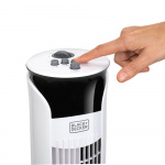 BLACK+DECKER Pelarfläkt Vit 81cm