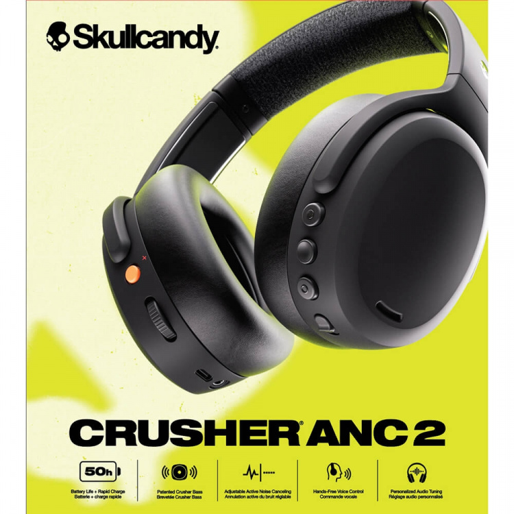 SKULLCANDY Hörlurar Crusher ANC 2 Sensory Bass Over-Ear Svart SKULLCANDY Hörlurar Crusher ANC 2 Sensory Bass Over-Ear Svart
