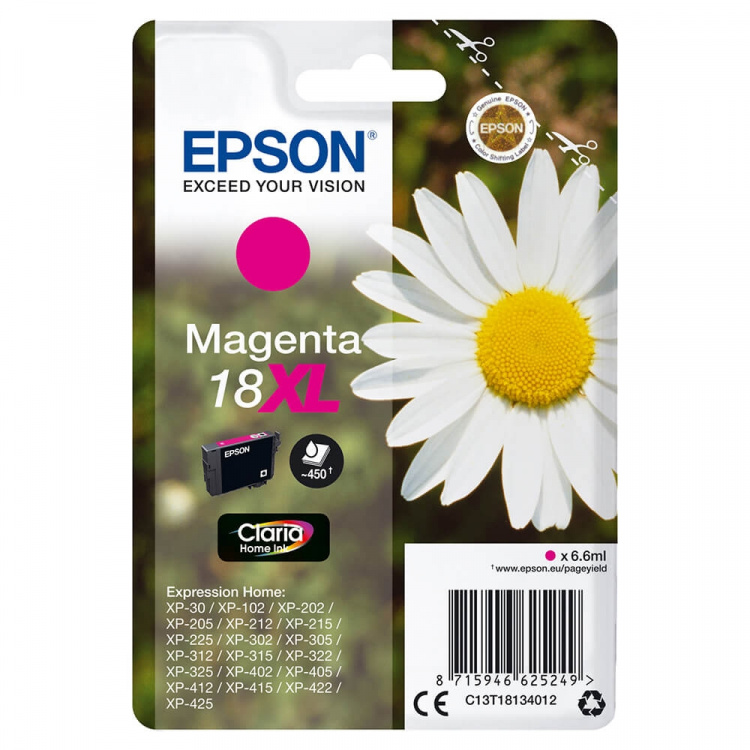 EPSON Bläck C13T18134012 18XL Magenta, Daisy