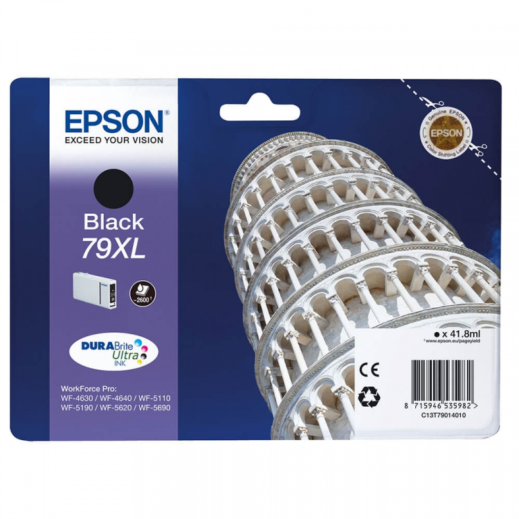 EPSON Bläck C13T79014010 79XL Svart, Tower of Pisa