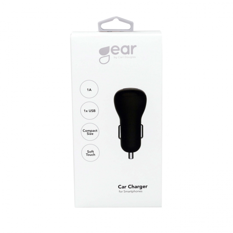 Gear Laddare 12/24V 1xUSB 1A Svart Gear Laddare 12/24V 1xUSB 1A Svart