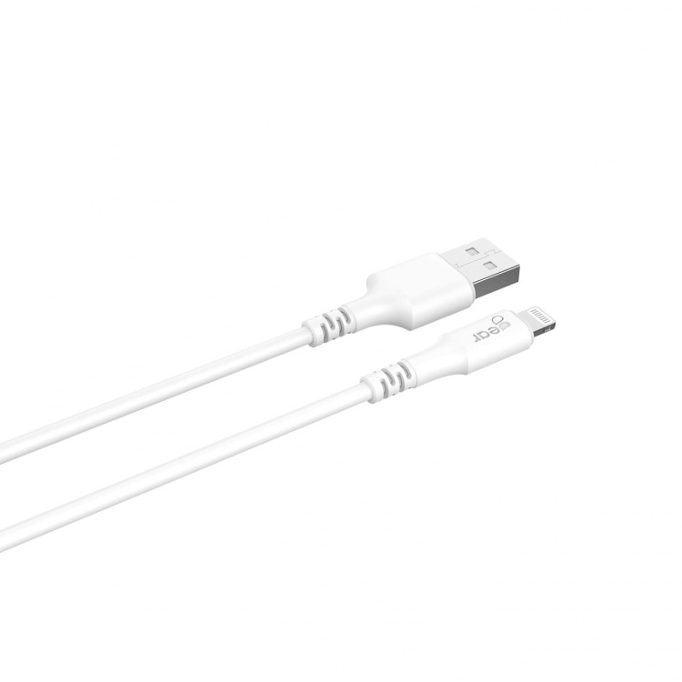 Gear Rund Laddkabel Lightning till USB-A 0.3m Vit MFI Gear Rund Laddkabel Lightning till USB-A 0.3m Vit MFI