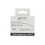 Gear Rund Laddkabel Lightning till USB-A 0.3m Vit MFI Gear Rund Laddkabel Lightning till USB-A 0.3m Vit MFI