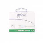 Gear Laddkabel USB-A till USB-C 2.0 0.3m Vit Rund Gear Laddkabel USB-A till USB-C 2.0 0.3m Vit Rund