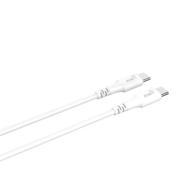 Gear Laddkabel USB-C till USB-C 2.0 3m Kabel Vit Gear Laddkabel USB-C till USB-C 2.0 3m Kabel Vit