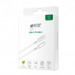 Gear Laddkabel USB-C till USB-C 2.0 1m Kabel Vit