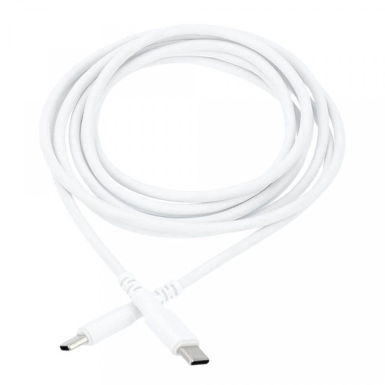 Gear Laddkabel USB-C till USB-C 2.0 2m Kabel Vit Gear Laddkabel USB-C till USB-C 2.0 2m Kabel Vit