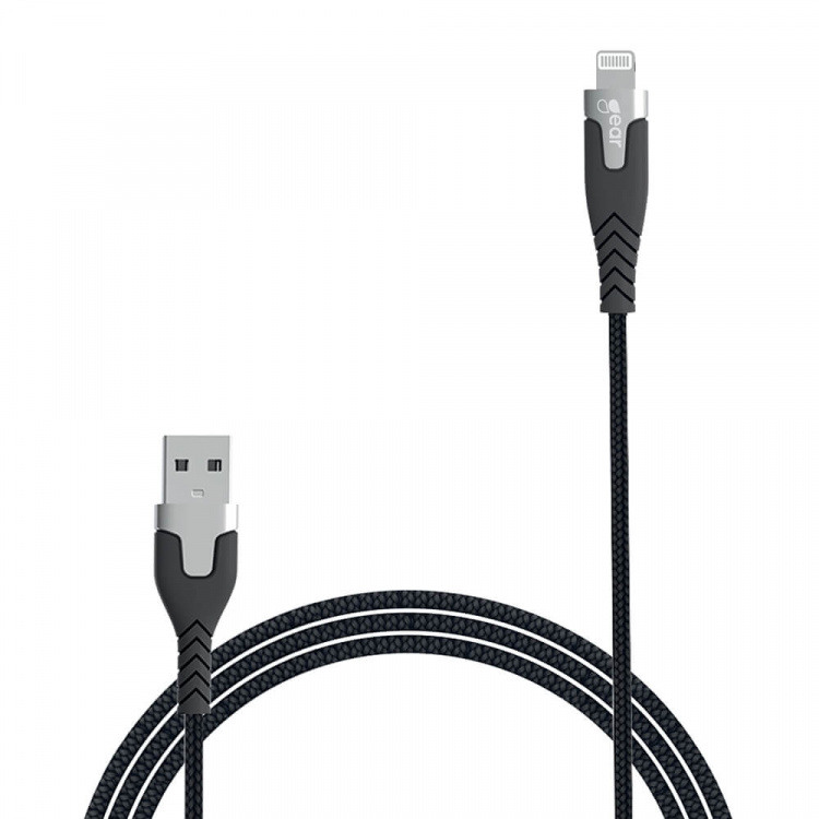 Gear Laddkabel PRO USB-A till Lightning C89 1.5m Svart Kevlarkabel med Metallkopplingar Gear Laddkabel PRO USB-A till Lightning C89 1.5m Svart Kevlarkabel med Metallkopplingar