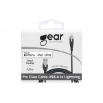 Gear Laddkabel PRO USB-A till Lightning C89 1.5m Svart Kevlarkabel med Metallkopplingar Gear Laddkabel PRO USB-A till Lightning C89 1.5m Svart Kevlarkabel med Metallkopplingar