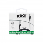 Gear Laddkabel PRO USB-A till USB-C 2.0 1.5m Svart Kevlarkabel med Metallkopplingar Gear Laddkabel PRO USB-A till USB-C 2.0 1.5m Svart Kevlarkabel med Metallkopplingar