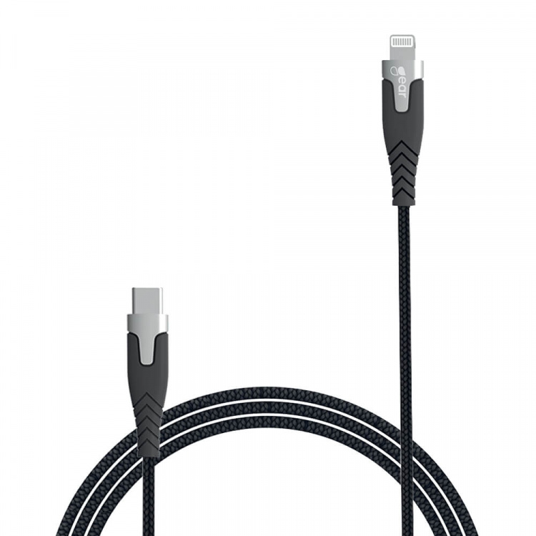 Gear Laddkabel PRO USB-C till Lightning C94 1.5m Svart Kevlarkabel med Metallkopplingar Gear Laddkabel PRO USB-C till Lightning C94 1.5m Svart Kevlarkabel med Metallkopplingar