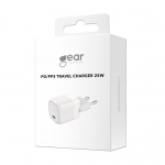 Gear Laddare 220V 1xUSB-C PD/PPS 25W Vit Gear Laddare 220V 1xUSB-C PD/PPS 25W Vit