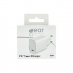 Gear Laddare 220V 1xUSB-C PD 20W Vit Gear Laddare 220V 1xUSB-C PD 20W Vit