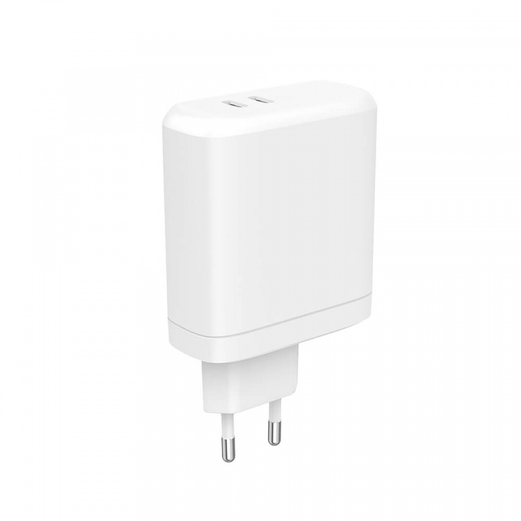 Gear Laddare 220V 2xUSB-C PD 60W Vit Gear Laddare 220V 2xUSB-C PD 60W Vit