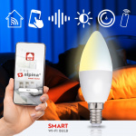 Alpina WiFi Smart E14 LED Varm-/Kallvit 4,9W 470 lm
