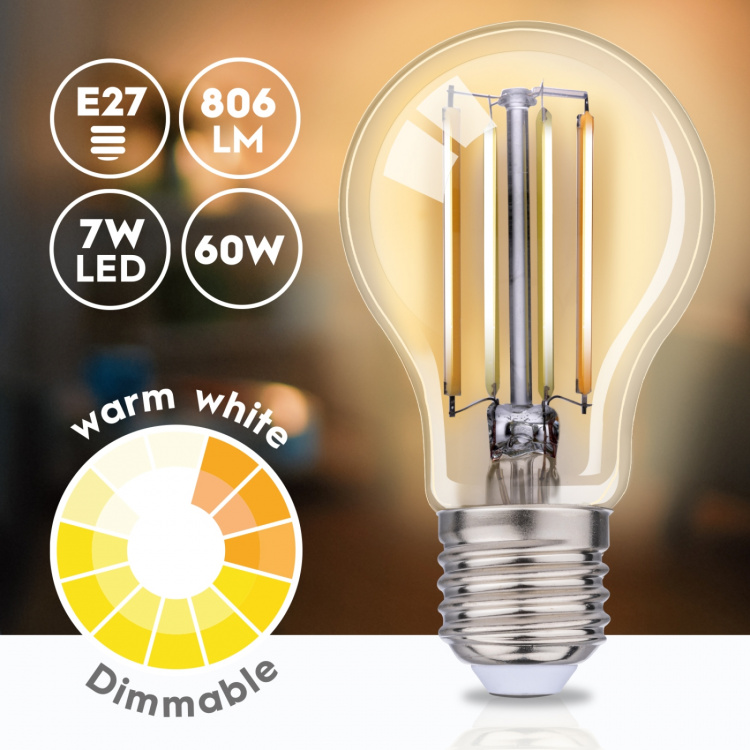 Alpina WiFi Smart E27 LED Filament Varmvit 7W 806 lm