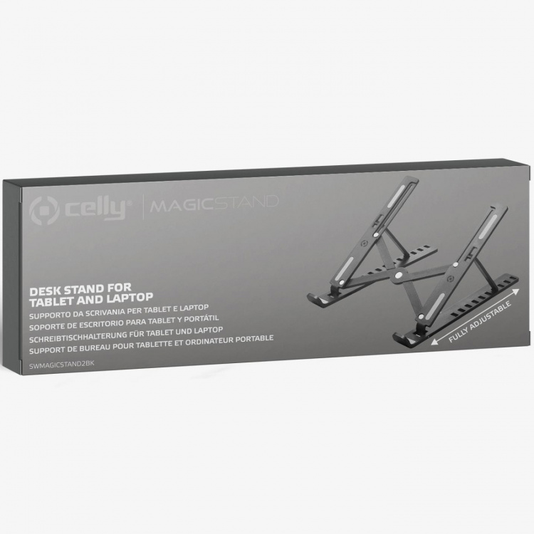 Celly SWMAGICSTAND2 Portabelt bordsstativ för laptop/surfplatta max 15,6