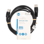 Nedis DIN ljudkabel | DIN 5-Pin Hane | DIN 5-Pin Hane | Nickelplaterad | 2.00 m | Rund | PVC | Svart | Label Nedis DIN ljudkabel | DIN 5-Pin Hane | DIN 5-Pin Hane | Nickelplaterad | 2.00 m | Rund | PVC | Svart | Label