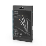 Nedis Optisk ljudkabel | TosLink Hane | TosLink Hane | 5.00 m | Rund | Flätad | Grått Med Metall | Kartong med täckt fönster