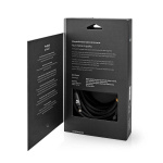 Nedis Optisk ljudkabel | TosLink Hane | TosLink Hane | 5.00 m | Rund | Flätad | Grått Med Metall | Kartong med täckt fönster