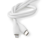 Nedis Lightning Kabel | USB 2.0 | Apple Lightning, 8-stifts | USB-C™ Hane | 480 Mbps | Nickelplaterad | 1.50 m | Rund | Silikon | Vit | Låda