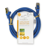 Nedis CAT5e nätverkskabel | SF/UTP | RJ45 hane | RJ45 hane | 2.00 m | Rund | PVC | Blå | Label Nedis CAT5e nätverkskabel | SF/UTP | RJ45 hane | RJ45 hane | 2.00 m | Rund | PVC | Blå | Label