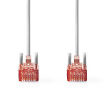 Nedis CAT6 Nätverkskabel | RJ45 hane | RJ45 hane | U/UTP | 0.50 m | Rund | PVC | Grå | Label