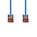 Nedis CAT6 Nätverkskabel | RJ45 hane | RJ45 hane | S/FTP | 0.50 m | Rund | LSZH | Blå | Label