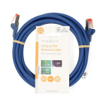 Nedis CAT6 Nätverkskabel | RJ45 hane | RJ45 hane | S/FTP | 3.00 m | Rund | LSZH | Blå | Label