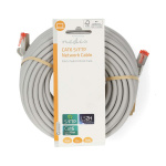 Nedis CAT6 Nätverkskabel | RJ45 hane | RJ45 hane | S/FTP | 15.0 m | Rund | LSZH | Grå | Label