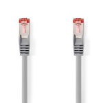 Nedis CAT6 Nätverkskabel | RJ45 hane | RJ45 hane | S/FTP | 2.00 m | Rund | LSZH | Grå | Label