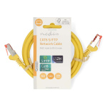 Nedis CAT6 Nätverkskabel | RJ45 hane | RJ45 hane | S/FTP | 1.00 m | Rund | LSZH | Gul | Label