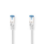 Nedis CAT6a nätverkskabel | S/FTP | RJ45 hane | RJ45 hane | 5.00 m | Snagless | Rund | LSZH | Vit | Label