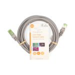 Nedis CAT7 nätverkskabel | S/FTP | RJ45 hane | RJ45 hane | 3.00 m | Snagless | Rund | LSZH | Grå | Label