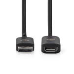 Nedis Displayport-adapter | DisplayPort Hane | HDMI™ Utgång | 8K@30Hz | Nickelplaterad | Rak | 0.20 m | Rund | TPE | PVC | Svart | Kuvert