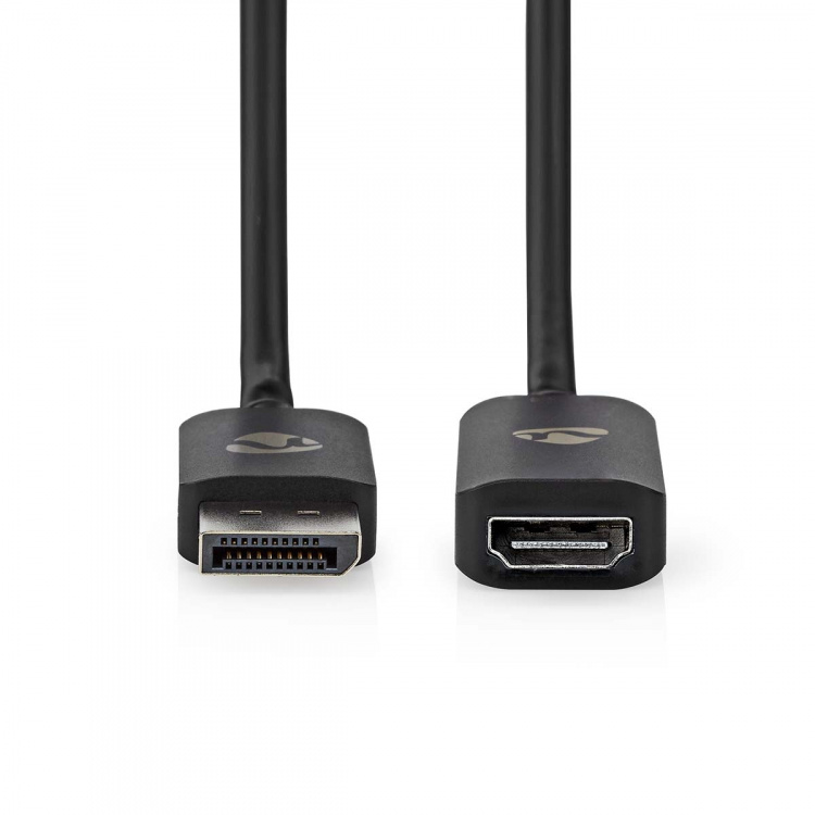 Nedis Displayport-adapter | DisplayPort Hane | HDMI™ Utgång | 8K@30Hz | Nickelplaterad | Rak | 0.20 m | Rund | TPE | PVC | Svart | Kuvert