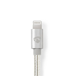 Nedis Lightning Kabel | USB 2.0 | USB-C™ Hane | Apple Lightning, 8-stifts | 480 Mbps | Guldplaterad | 2.00 m | Rund | Flätad / Nylon | Aluminium | Kartong med täckt fönster