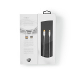Nedis Lightning Kabel | USB 2.0 | USB-C™ Hane | Apple Lightning, 8-stifts | 480 Mbps | Guldplaterad | 2.00 m | Rund | Flätad / Nylon | Aluminium | Kartong med täckt fönster