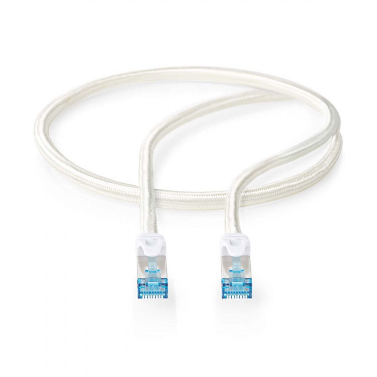 Nedis CAT6a nätverkskabel | S/FTP | RJ45 hane | RJ45 hane | 10.0 m | Snagless | Rund | Flätad / PVC | Silver | Kartong med täckt fönster