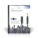Nedis Obalanserad ljudkabel | XLR 3-stifts hona | 6.35 mm Hane | Nickelplaterad | 10.0 m | Rund | PVC | Mörkgrå | Presentbox