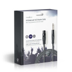 Nedis Obalanserad ljudkabel | XLR 3-stifts hona | 6.35 mm Hane | Nickelplaterad | 10.0 m | Rund | PVC | Mörkgrå | Presentbox