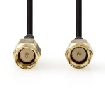 Nedis Antennkabel | SMA Hane | SMA Hane | Guldplaterad | 50 Ohm | Enskaligt skydd | 5.00 m | Rund | PVC | Svart | Label Nedis Antennkabel | SMA Hane | SMA Hane | Guldplaterad | 50 Ohm | Enskaligt skydd | 5.00 m | Rund | PVC | Svart | Label
