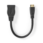 Nedis High Speed HDMI ™ kabel med Ethernet | HDMI™ Mini kontakt | HDMI™ Utgång | 4K@30Hz | 10.2 Gbps | 0.20 m | Rund | PVC | Svart | Låda Nedis High Speed HDMI ™ kabel med Ethernet | HDMI™ Mini kontakt | HDMI™ Utgång | 4K@30Hz | 10.2 Gbps | 0.20 m | Rund | PVC | Svart | Låda